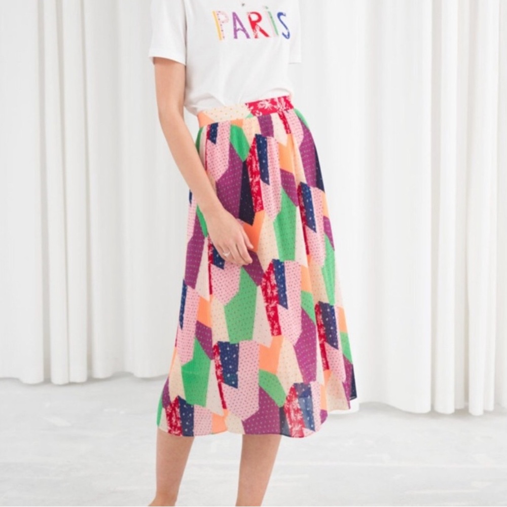 #635 & Other Stories Floral Patchwork Skirt size 6